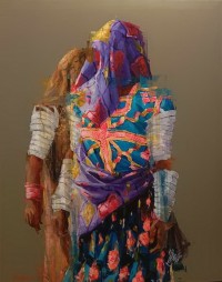 Khalid Khan-Kaay, 28 x 36 Inch, Acrylic on Canvas, Figurative Painting, AC-KHKN-086